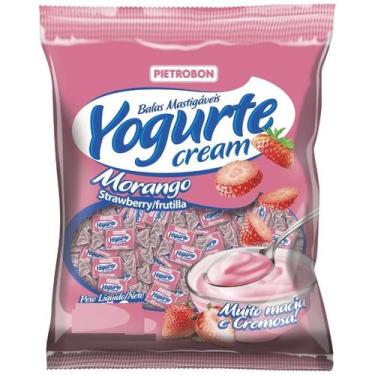 Imagem de Bala Iogurte Morango 600g Pacote - PIETROBON