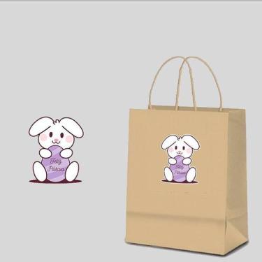 Imagem de Adesivo Personalizado para Sacola Kraft Páscoa - TaColado, Branco