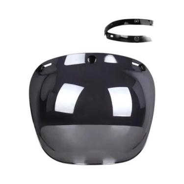 Imagem de Capacete de Motocicleta com Viseira Bolha - Aberto e Dobrável, prata