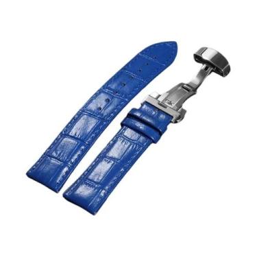 Imagem de Pulseira De Relógio Unissex Em Couro Genuíno Com Padrão De Bambu 16mm-