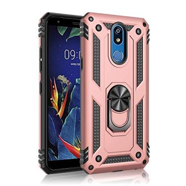 Imagem de HONGYAN Capa de telefone Para a caixa de proteção do TPU + PC à prova de choque do LG K40 com suporte de rotação de 360 ​​graus Capa protetora