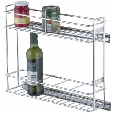 Imagem de Porta Temperos Deslizante Aramado de Cozinha Latas Garrafas Schmitt