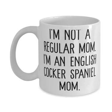 Imagem de Funny English Cocker Spaniel Dog s, I'm Not a Regular Mom I'm an English Cocker, Epic 325 g Caneca para amantes de animais de estimação de amigos