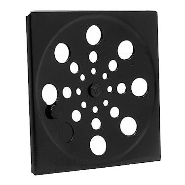 Imagem de Ralo Grelha Black Preto 15x15 Quadrado Com Fecho Sistema Abre e Fecha Para Banheiro