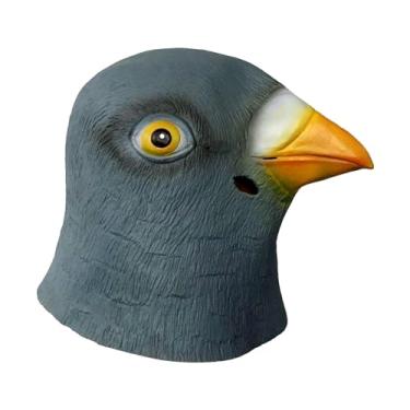Imagem de Tachiuwa Máscara de pombos, máscara de cabeça de pássaro, desenho animado, quente, máscara de pássaros engraçados, boné para festival, dia das bruxas, festa de
