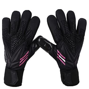 Imagem de Luvas de goleiro, luvas de goleiro de futebol, luvas de goleiro juvenil com proteção para os dedos, proteção de pulso, resistente à abrasão, antiderrapante, tamanho 6/7/8/9/10