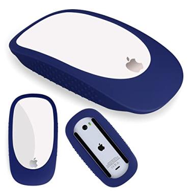 Imagem de AKSHFETH Capa Magic Mouse – Capa protetora antiqueda ergonômica de silicone Apple Magic Mouse 2 (azul)