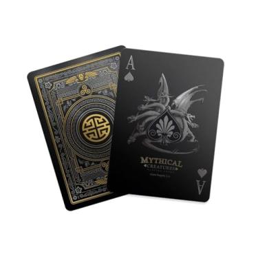 Imagem de Mythical Creatures - Black Silver & Gold Edition Playing Cards by Gent Supply Co