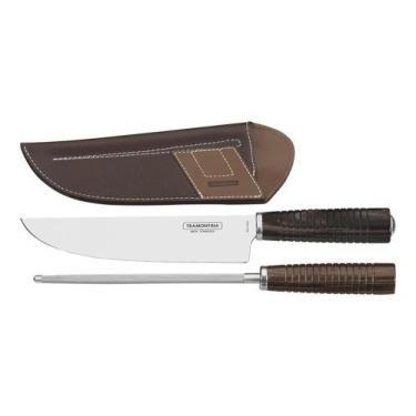 Imagem de Jogo 3 peças polywood castanho sortidos com laminas aco inox e cabos d