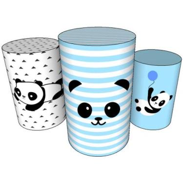 Imagem de Trio Capas De Cilindro C/ Elástico Panda - Fadrix