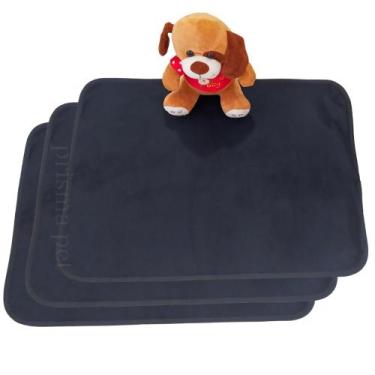 Imagem de 3 Tapetes Higiênicos P/ Cães - 200 lavagens Cada - Tamanho G - 70x50cm