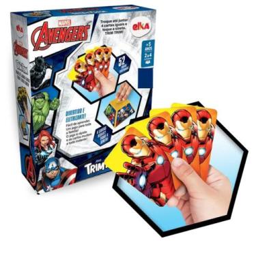 Imagem de Brinquedo Infantil Jogo De Cartas Trim Trim Vingadores Elka
