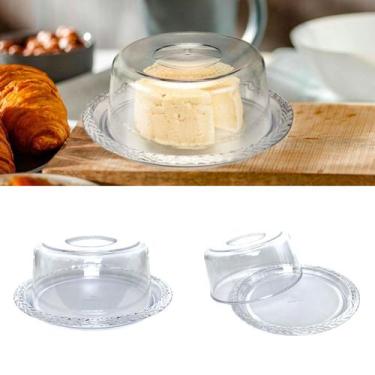 Imagem de Porta Queijo Decorada Trança Com Tampa Para Mesa 16cm - Keita