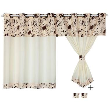 Imagem de Cortina Para Cozinha Com Bandô Estampado 2,70 x 1,40 - GDECORAÇÕES, Xí