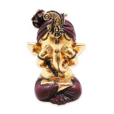 Imagem de Ganesha da Sabedoria Enfeite Ganesha Não Vejo Color 12 cm - Flash