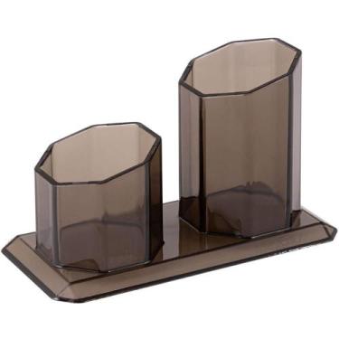 Imagem de Acessório para Mesa Porta CANETA/CLIPS Fumê - Maxcril - Waleu