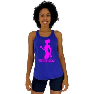 Imagem de Regata Feminina Recorte Nadador MXD Conceito Ladies Gym, M, Azul