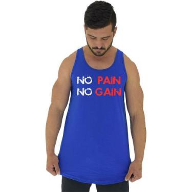Imagem de Regata Longline Estampada Masculina MXD Conceito No Pain No Gain, Masc