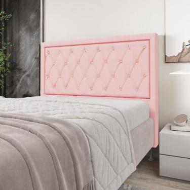 Imagem de Cabeceira Centaurus 140 Couro Aradecor, Rosa Bebê, CASAL PADRãO