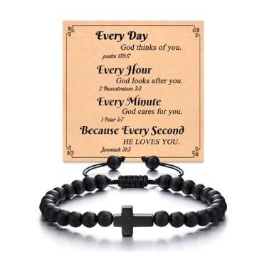 Imagem de Tarsus Pulseira de cruz para mulheres, presentes religiosos para mulheres, presentes cristãos para mulheres, amigas, família, adolescentes, average, Aço inoxidável, Sem pedras preciosas