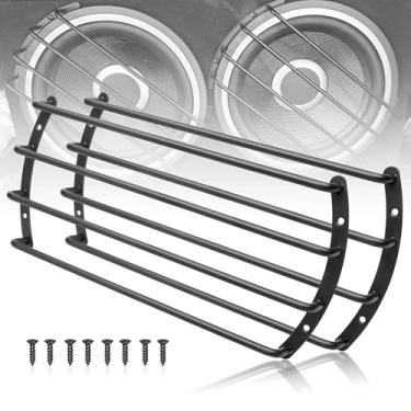 Imagem de NuIth Grade de subwoofer de metal de 12 polegadas, protetor de capa de grade de alto-falante de áudio de 4 barras de 30 cm, capa de grade de barra de carro preta de 30 cm, capa de alto-falante de 4