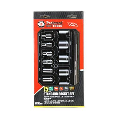 Imagem de Proferred S06001 Conjunto de soquete SAE padrão de 3/20.3 cm, 15 peças, 6 pontos