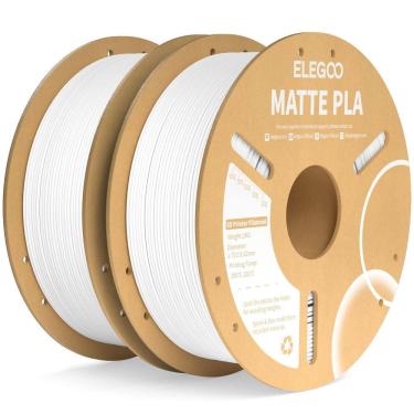 Imagem de Filamento de impressora 3D ELEGOO Matte PLA Matte White 2 kg 1,75 mm
