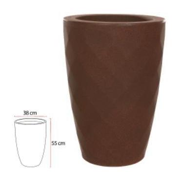 Imagem de Vaso Safira Conico Ferrugem 55cm - FLORESCER DECOR