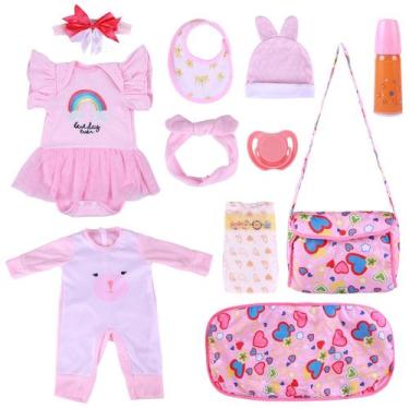 Imagem de Conjunto Reborn BABESIDE - 11 Peças Rosa para Bebês