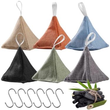 Imagem de Absorvedor de odor de carvão ativado, sacos purificadores de ar de carvão de bambu natural para armário/sapato/carro/banheiro