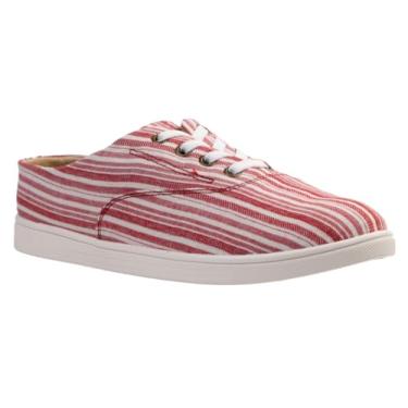 Imagem de Spenco Tênis feminino Khloe Kick, Listra vermelha, 11 Wide