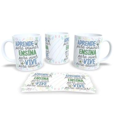 Imagem de Caneca de Porcelana Personalizada dia do Professor Com Frases Engraçadas e Divertidas (Aprende para ensinar)