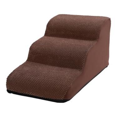 Imagem de Gralara Rampa de cães de escadas de cachorro, macio, não deslizante, de alta densidade de espuma rampa de animais de estimação degrafadas escadas para animais, CafÉ