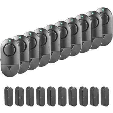 Imagem de Rinetiy Alarme Para Janela E Porta, 120 Db, Preto, Segurança Residencial Infantil, Adequado Piscina, Residências, Escritórios Armários (Pacote Com 10)