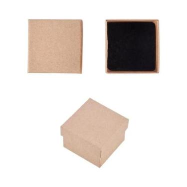 Imagem de Caixas de Joias de Papel Kraft - 24 Peças, Embalagem Quadrada para Pre