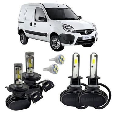 Imagem de Kit Ultra Led Farol Alto Baixo H4 E Milha Kangoo 2000 A 2016 - Autovex