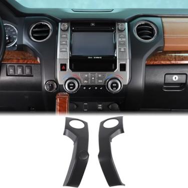 Imagem de Aunginsy Capa de acabamento de saída de ar do console central compatível com Toyota Tundra 2014-2021 painel de ar condicionado de carro moldura decorativa painel de ventilação A/C acessórios