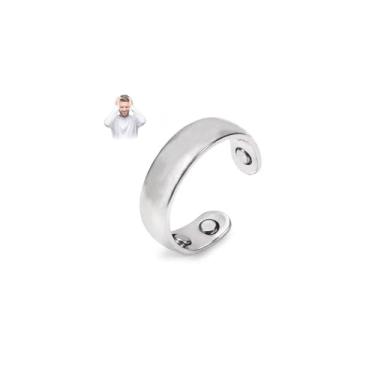 Imagem de TACBSP Auvulis Anéis de enxaqueca para mulheres e homens anel antironco anel de terapia linfática Auvulis Vitalidade anéis de enxaqueca anéis ajustáveis para alívio de fadiga, Metal, Sem pedra