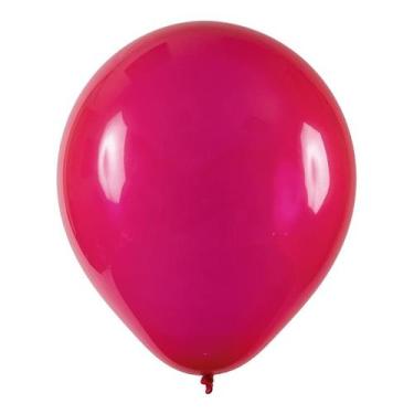 Imagem de Balão de Festa Redondo Profissional Látex Liso - Vermelho Rubi - Art-L