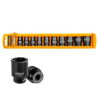Imagem de Jogo de soquetes de impacto com 10 peças INGCO