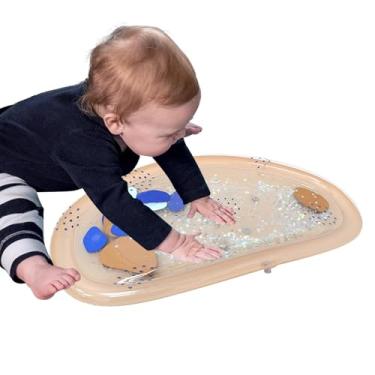 Imagem de Tapete De Atividades Aquáticas Para Tummy Time,Tapete De Água Inflável Para O De Barriga - Atividade Aprendizagem Desenvolvimento Sensações Brinquedo Para Berço Casa Praia Banho