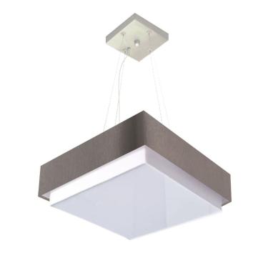 Imagem de Lustre Para Sala de Jantar Vivare Md-4404 Cúpula em Tecido 50x50cm