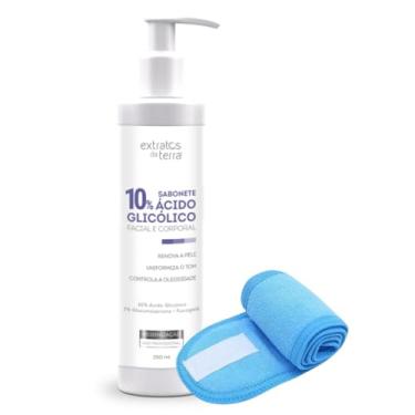 Imagem de Extratos da Terra Sabonete Ácido Glicólico 10%, Facial e Corporal, 250ml, com Faixa