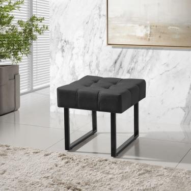 Imagem de Banqueta Pés de Ferro Sala Quarto Moderna Luxo