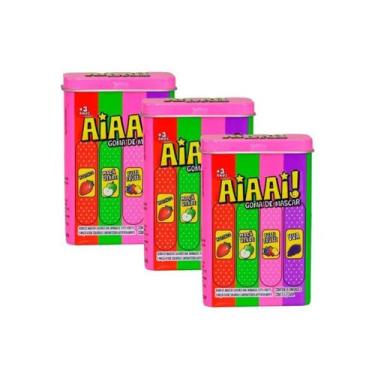 Imagem de Kit 3 Goma de Mascar Aiaai Kids Zone com 18 Un de 2,5g cada - KIT ZONE