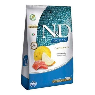 Imagem de Ração N&d Ocean Gatos Adultos Castrados Salmão 7,5kg - Farmin@