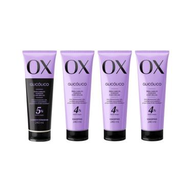 Imagem de Kit Ox Glicolico 1 Condicionador 240Ml + 3 Shampoo 240Ml
