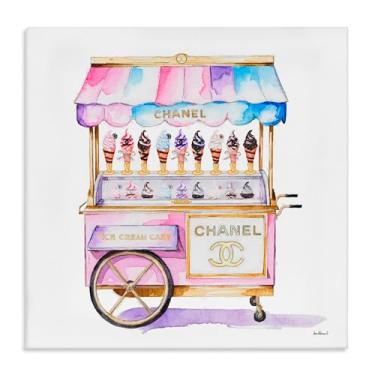 Imagem de Stupell Industries Arte de parede em tela de carrinho de sorvete glamoroso por Amanda Greenwood, 43 x 43 cm