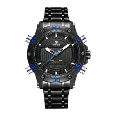 Imagem de Relógio Masculino Weide AnaDigi WH-6910 Preto e Azul