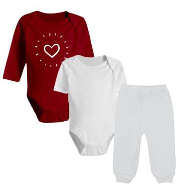 Imagem de Kit Roupa de Bebê 3 Peças Body e Mijão Enxoval 100% Algodão - Koala Ba